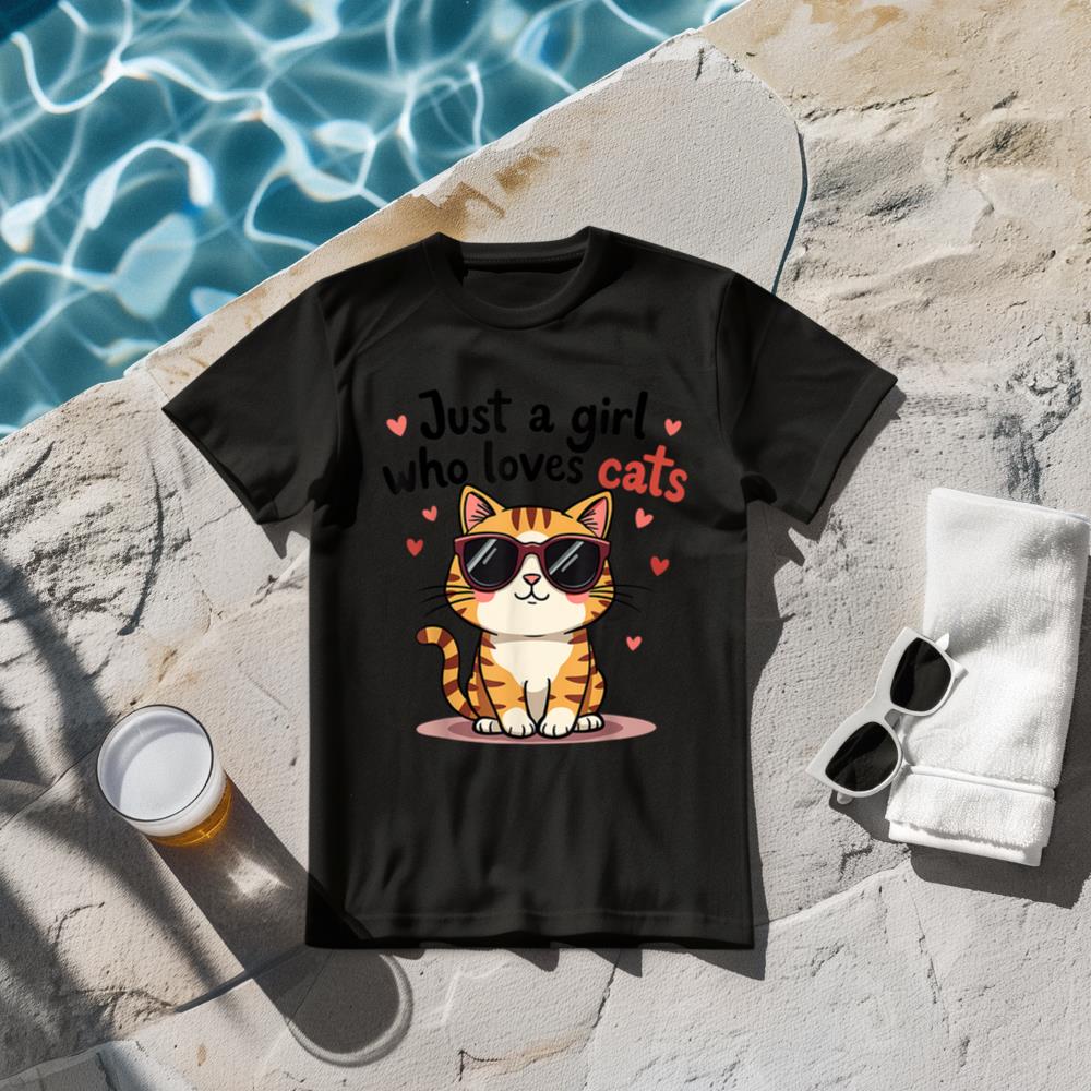 Cats Just A Girl Who Loves Cats T-Shirt
