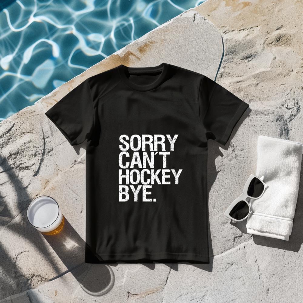 Womens Sorry can´t Hockey bye V-Neck T-Shirt