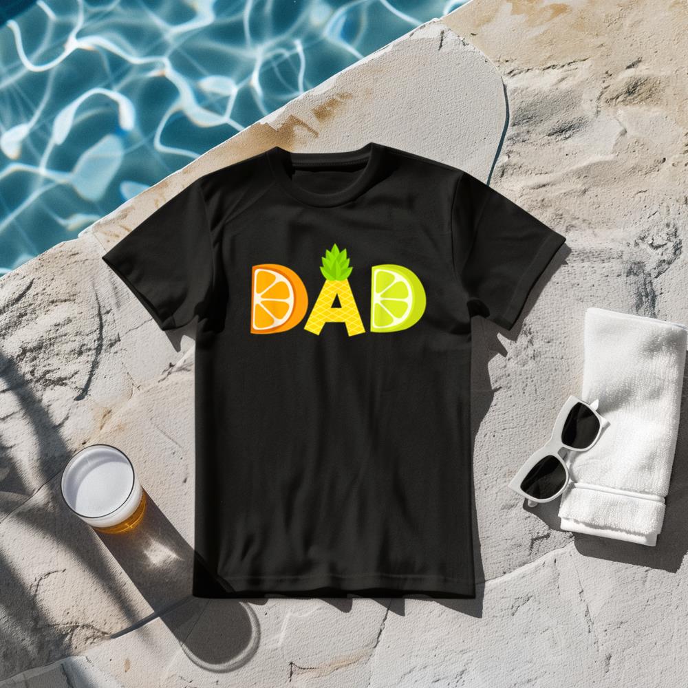 Funny Dad Fruitarian Lover Summer Father Fruit Slice T-Shirt