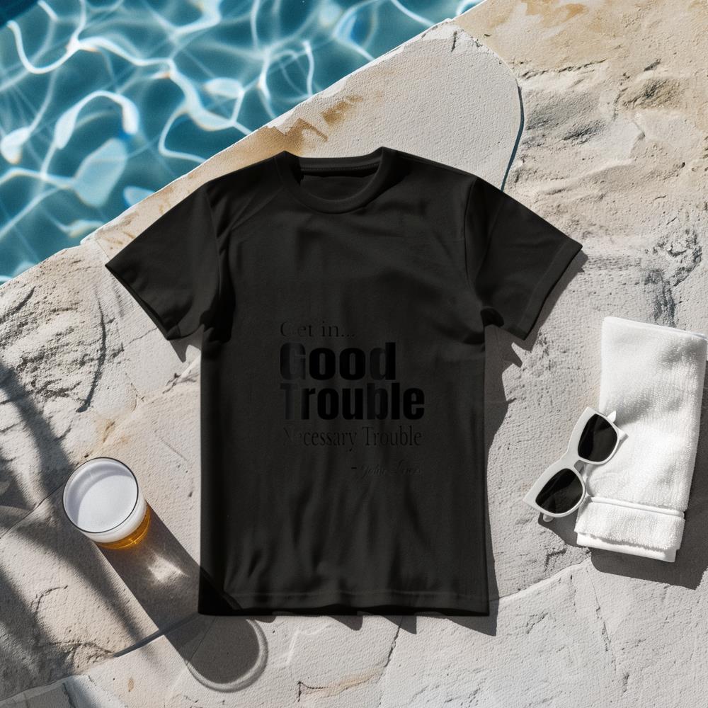 Womens Get in Trouble Good-Trouble Necessary Trouble John-Lewis V-Neck T-Shirt