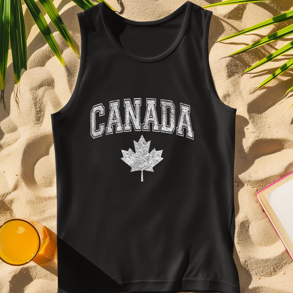 CANADA ATHLETIC TEAM SPORTS FLAG VARSITY STYLE MAPLE LEAF Tank Top