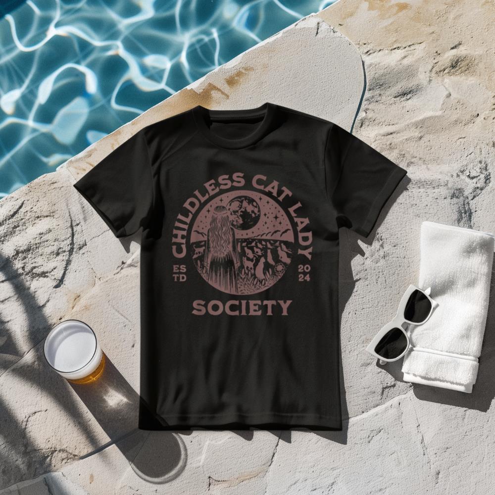 Childless Cat Lady 2024 Society T-Shirt