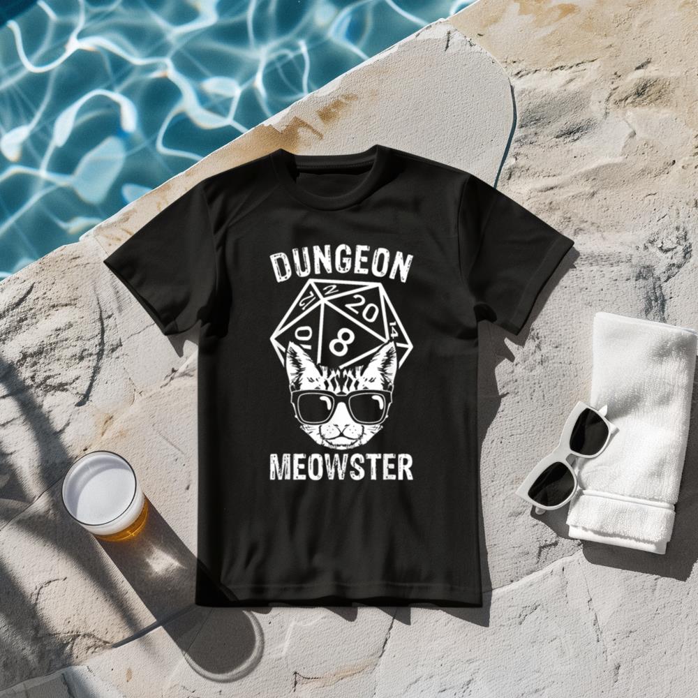 Dungeon Meowster Funny Cat Game Lover T-Shirt