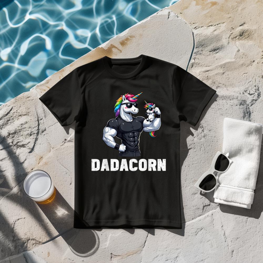 Dadacorn Unicorn Dad Papa Father's Day Daughter T-Shirt