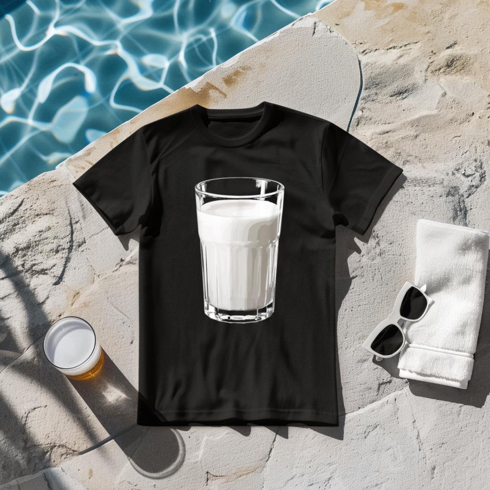 Glass Of Milk Shirt Adult Kids Men Women Glass Milk Costume T-Shirt