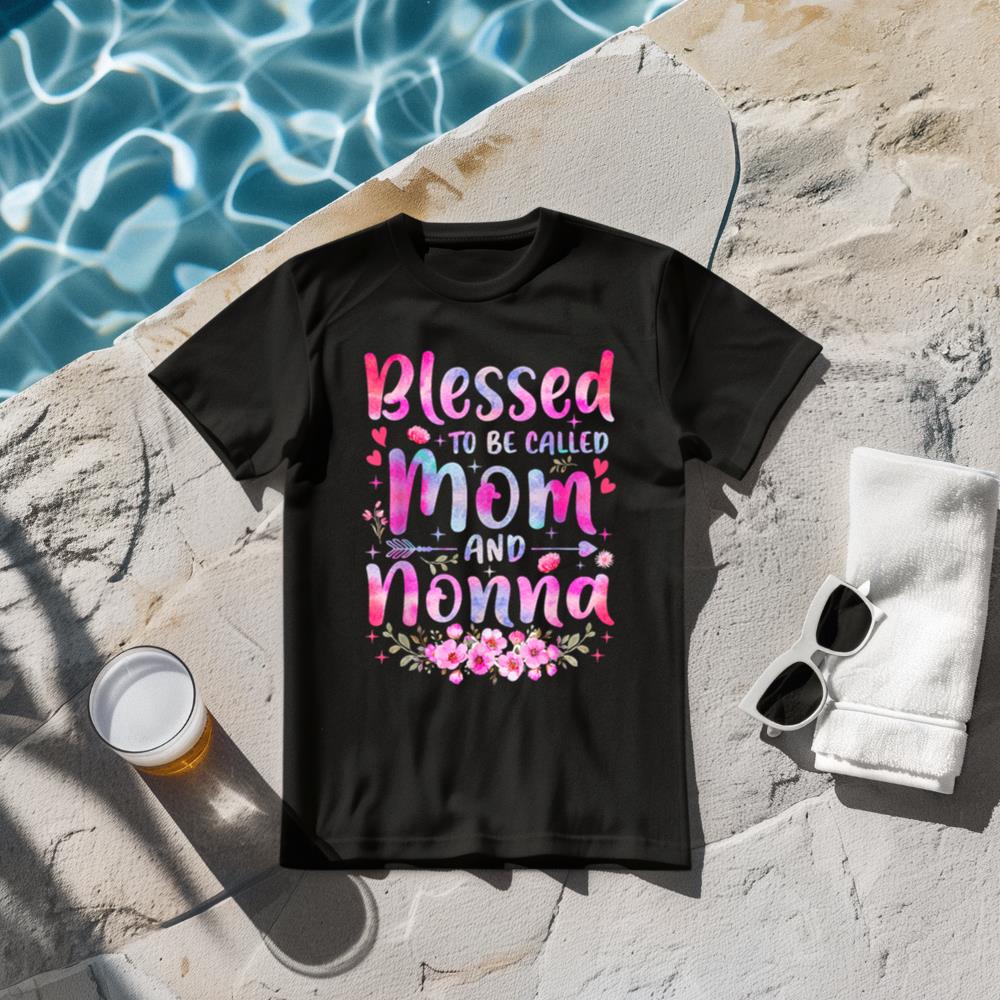 Mother's Day Blessed To Be Called Mom And Nonna Flowers T-Shirt