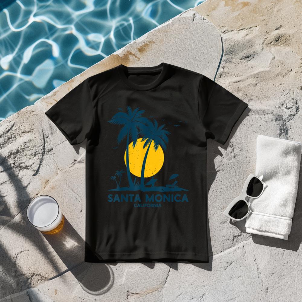 Vintage Family Vacation Santa Monica Beach T-Shirt