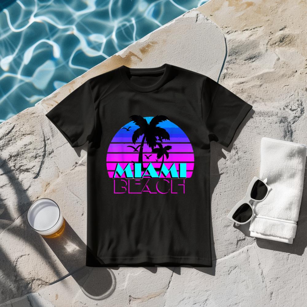 Vintage Miami Beach Novelty Tee shirts, I Love Miami, Miami T-Shirt