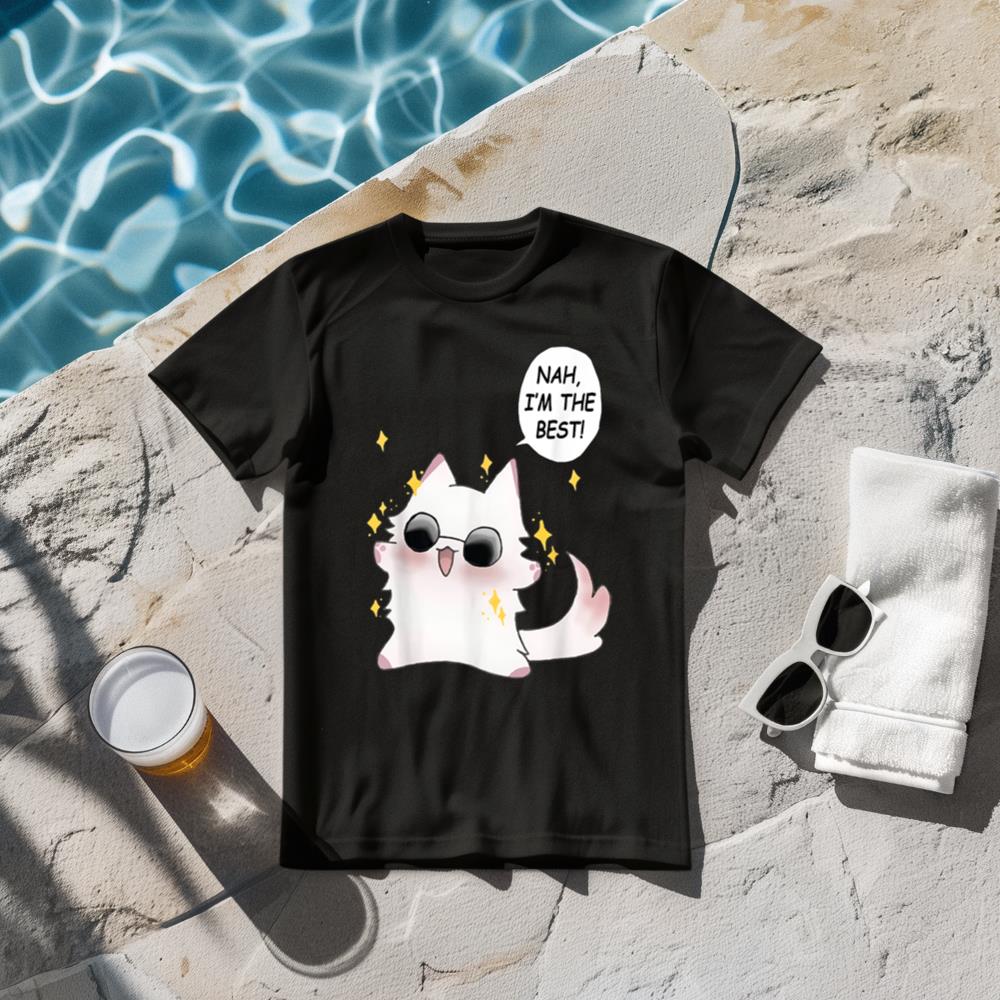 Cute Funny Cat Funny Anime Meme Nah I'm The Best Gojo Cat T-Shirt
