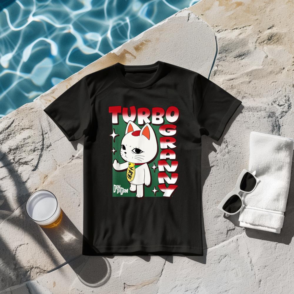 Dandadan Turbo Granny Cute Cat Kawaii Angry Cat Funny Saying T-Shirt