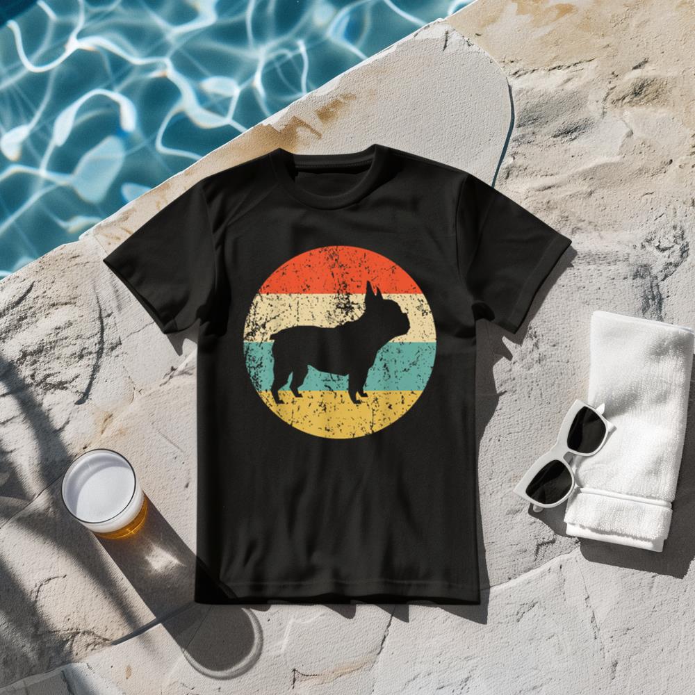 French Bulldog Shirt - Retro French Bulldog Dog T-Shirt T-Shirt
