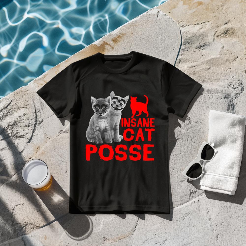 Funny Cat Insane Cat Posse Gift For Men Women T-Shirt