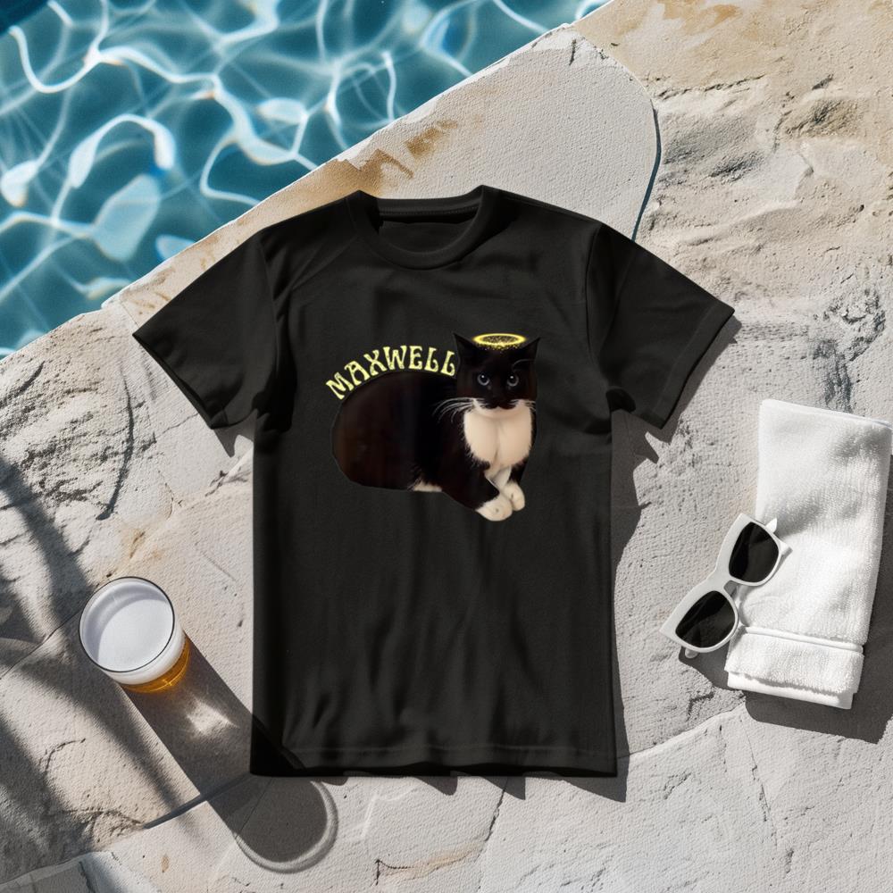 Funny Spinning Cat Maxwell The Tuxedo Cat Meme T-Shirt