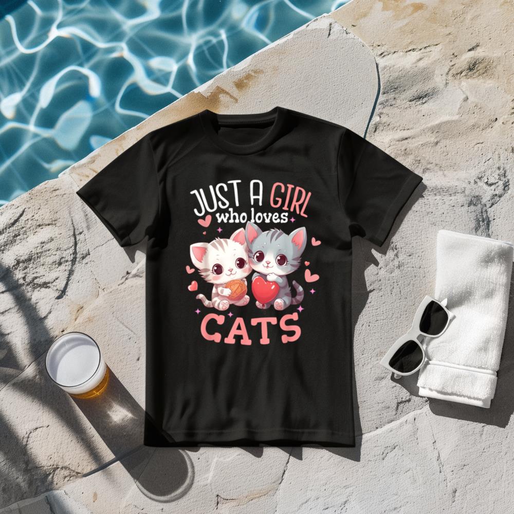 Just a girl who loves Cats Shirt Cute Cat lover Gifts T-Shirt