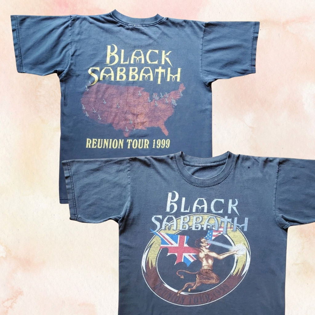 1999 Black Sabbath Reunion Tour T-Shirt Reprinted Ozzy Osbourne Merch Gifts For Fans