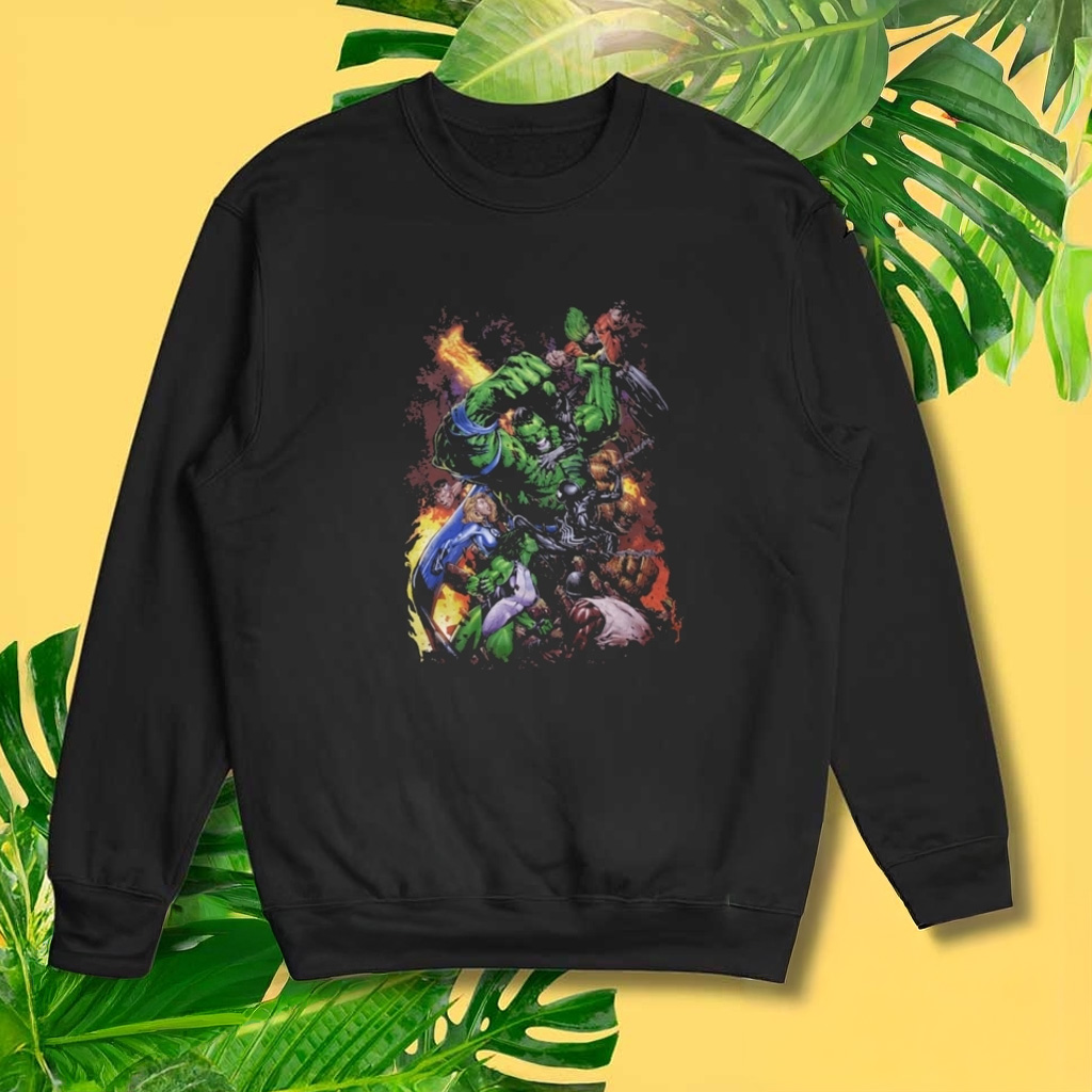 2000S Marvel Mad Engine Comics World War Hulk Fantastic Four Sweatshirt Gifts For Son