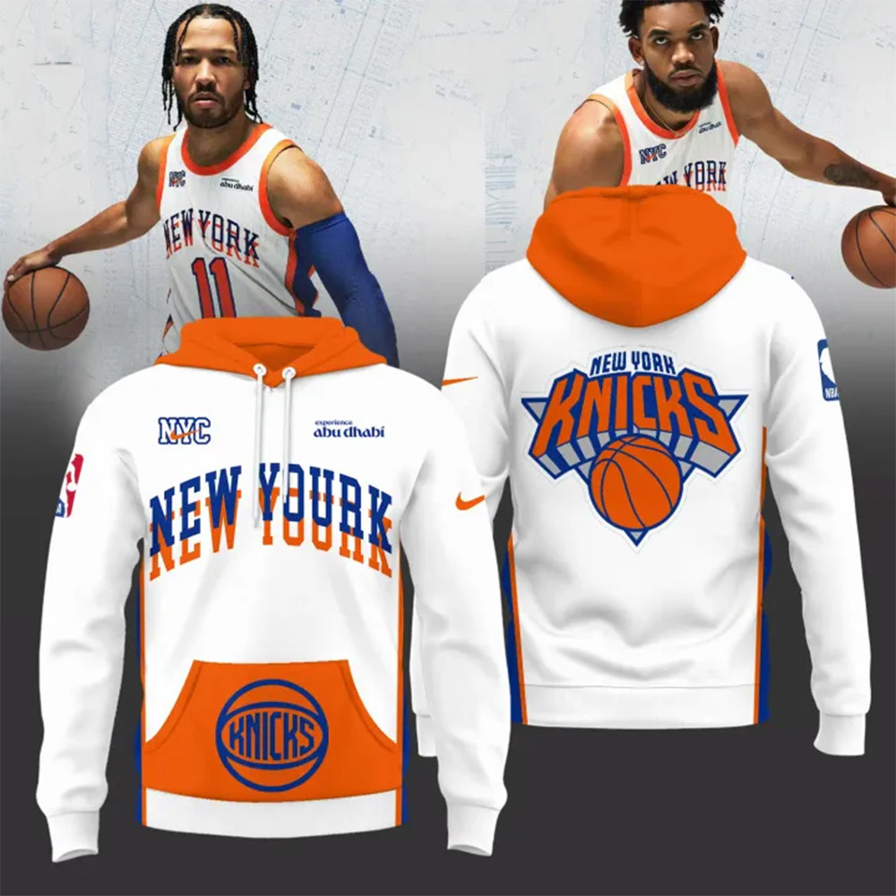 2024 25 New York Knicks Nike City Hoodie Good Gifts For Basketball Fans