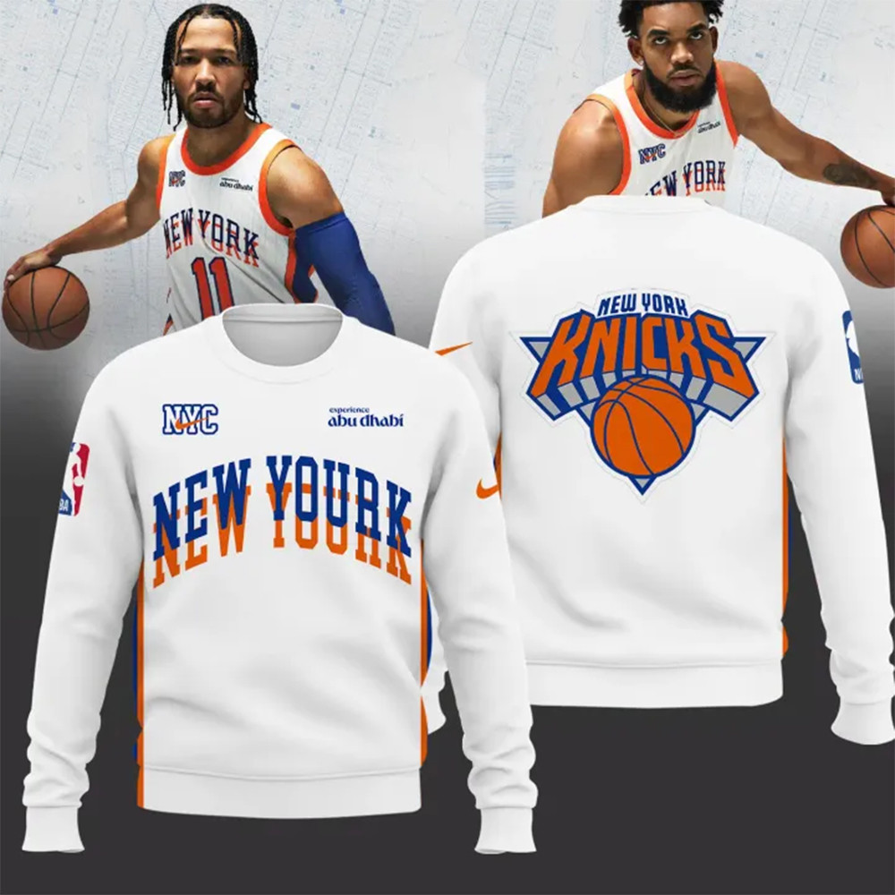 2024 25 New York Knicks Nike City Sweatshirt Good Gifts For Basketball Fans