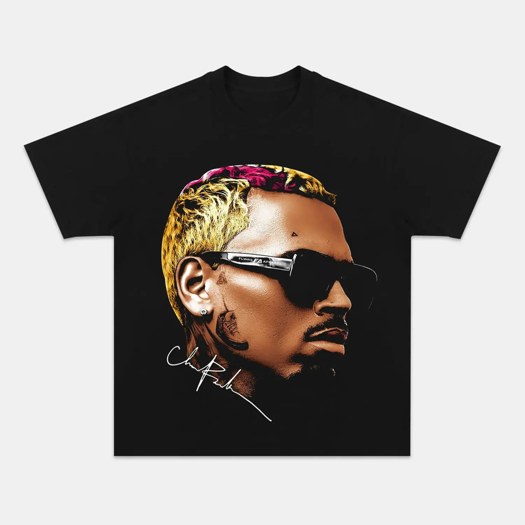 2024 Chris Brown Shirt Vintage Graphic Black T-Shirt Chris Brown Merch Music Fans Gifts