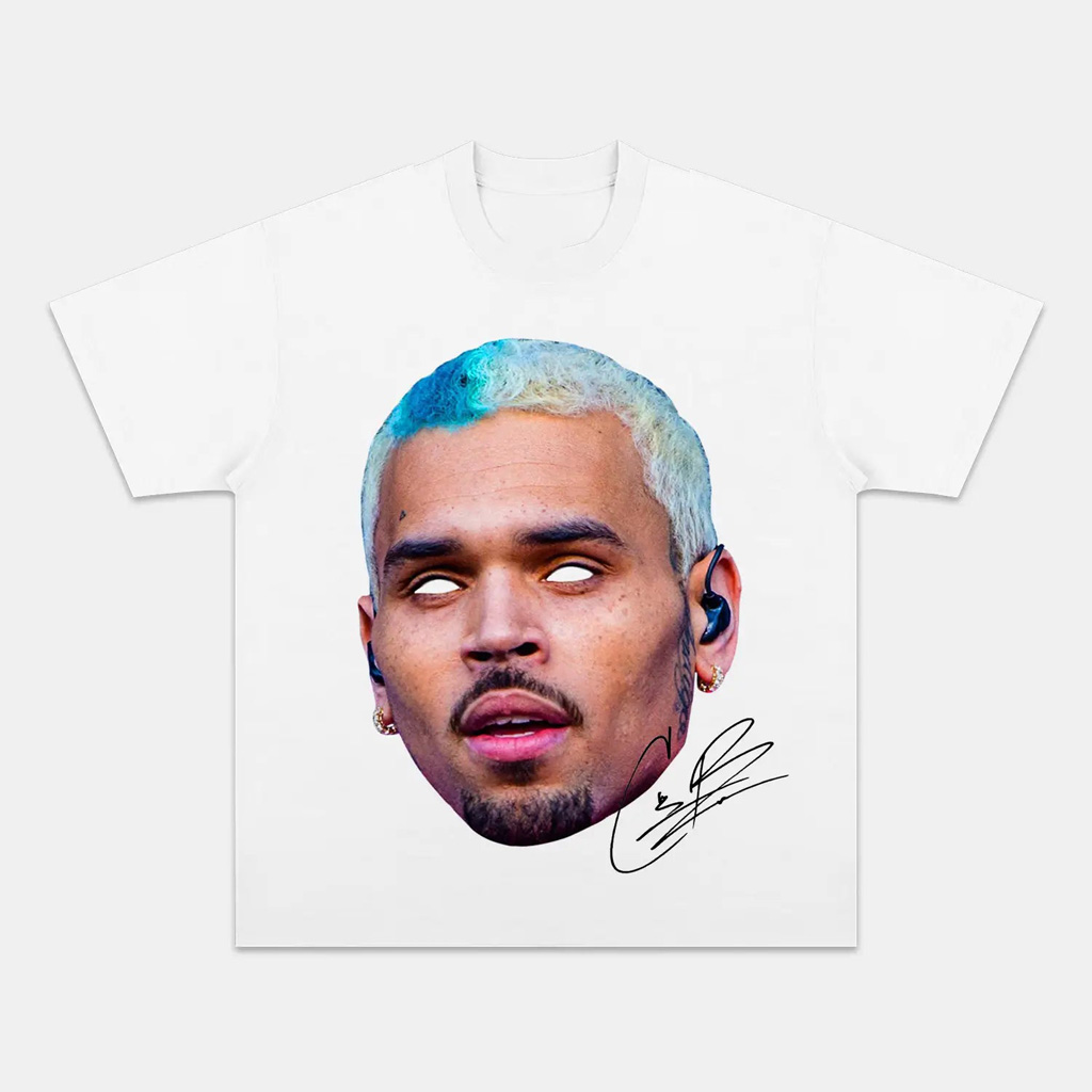 2024 Chris Brown Shirt White Vintage Graphic Tees Chris Brown Merch Presents For Music Lovers