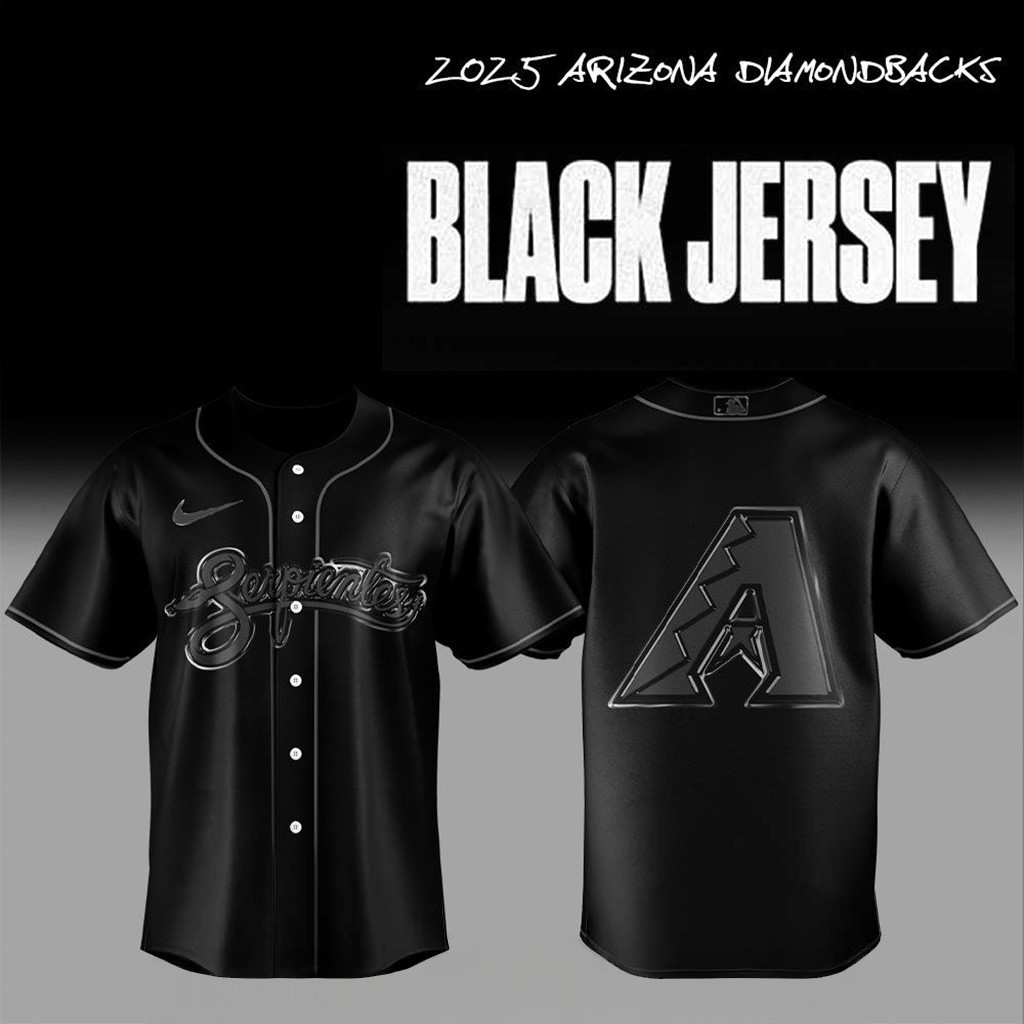 2025 Arizona Diamondbacks Back In Black Jersey Arizona Diamondbacks Merch Gifts For Dad