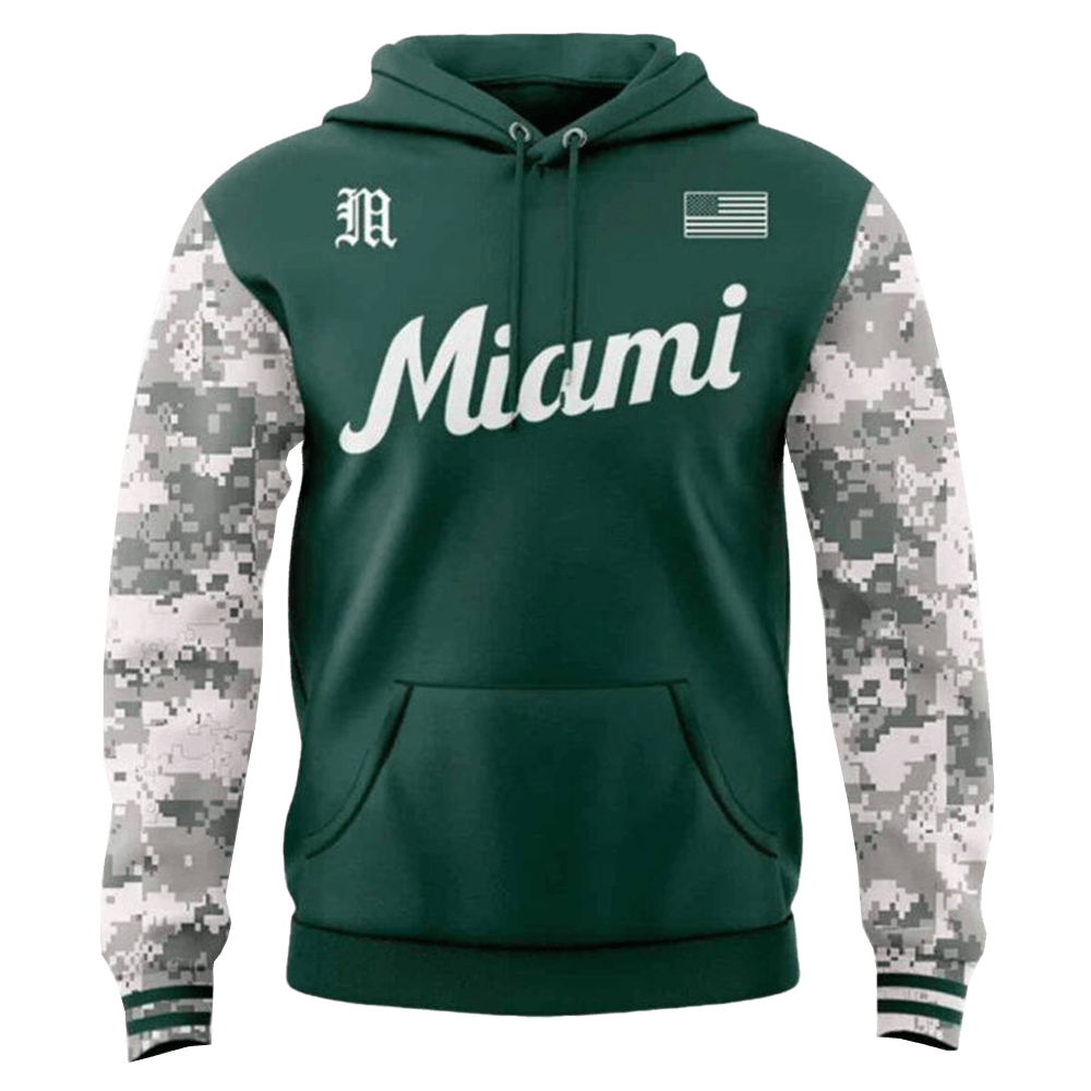 2025 Armed Forces Day Miami Hurricanes Hoodie Football Lovers First Fathers Day Gift Ideas