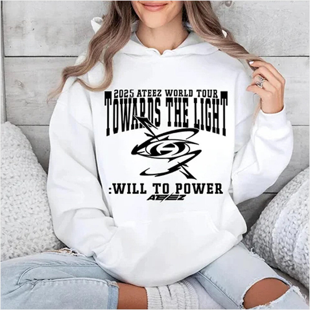 2025 ATEEZ World Tour Towards The Light Will To Power Design Hoodie Ateez Merch Friends Gifts
