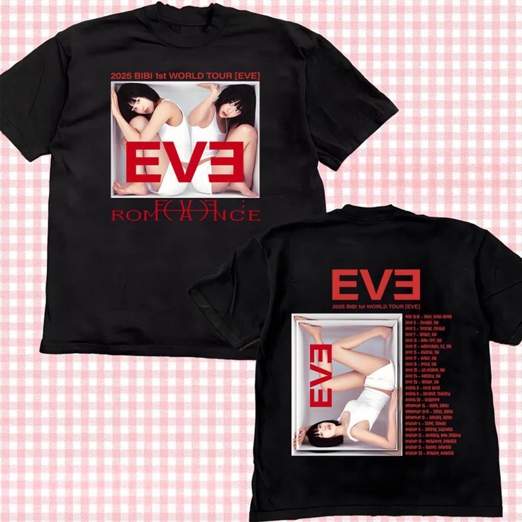 2025 Bibi 1st World Tour Eve T-Shirt Eve World Tour Shirt Bibi Kpop Shirt Gift Ideas For Fans