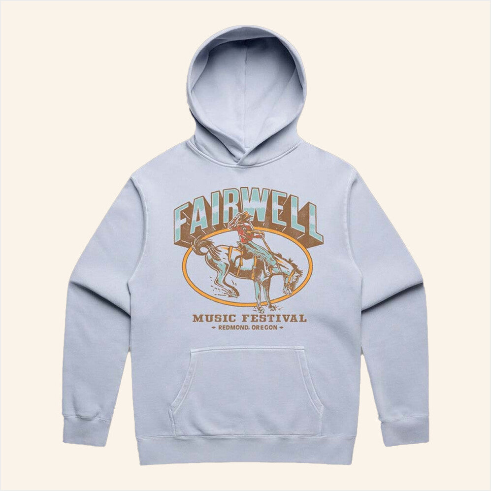 2025 Buckin' Bronco Hoodie Fairwell Festival Merch Gift Ideas For Dad Birthday Gifts For Besties