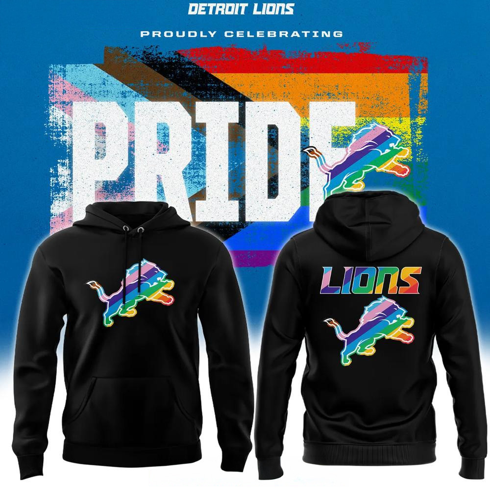 2025 Detroit Lions Pride Celebration Edition Hoodie Detroit Lions Merch Gifts For Gays