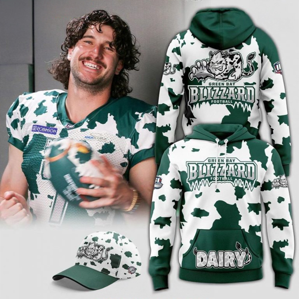 2025 Green Bay Blizzard x Dairy Night Special Hoodie Gifts For Football Fan