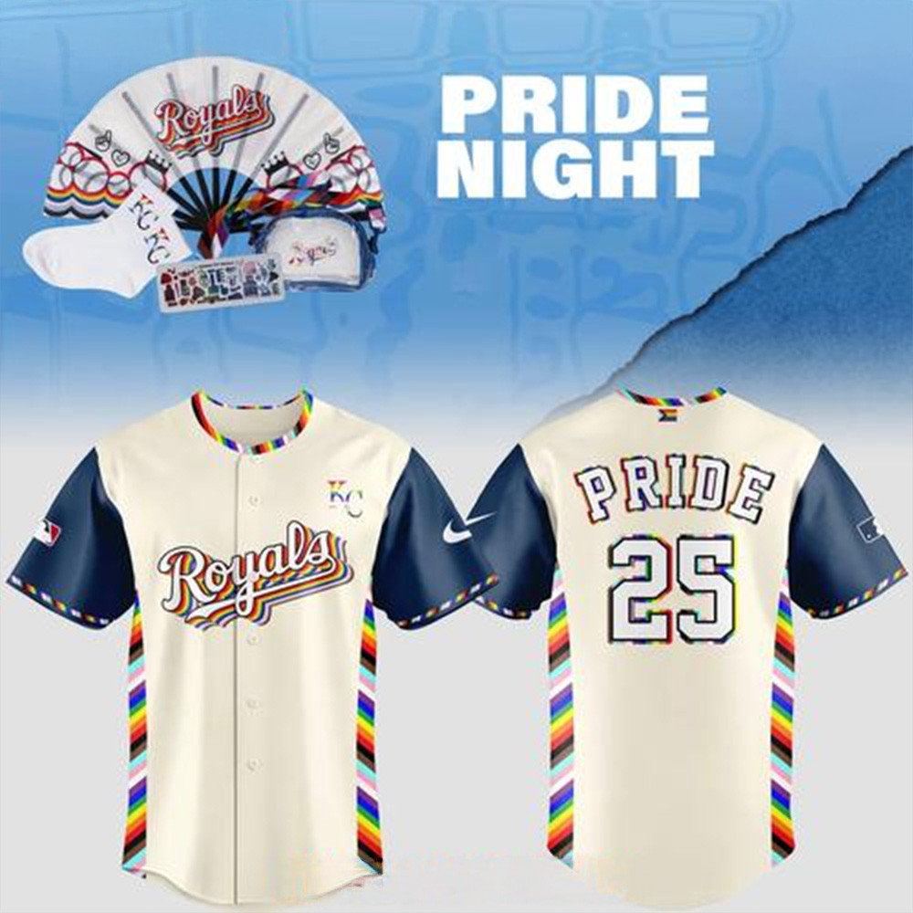 2025 Kansas City Royals Pride Night Special Baseball Jersey Kansas City Royals Merch