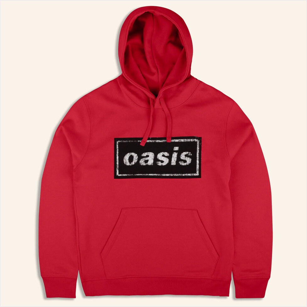 2025 Live '25 Stencil Logo Hoodie Oasis Tour Merch Red Birthday Gift Ideas For Boyfriend