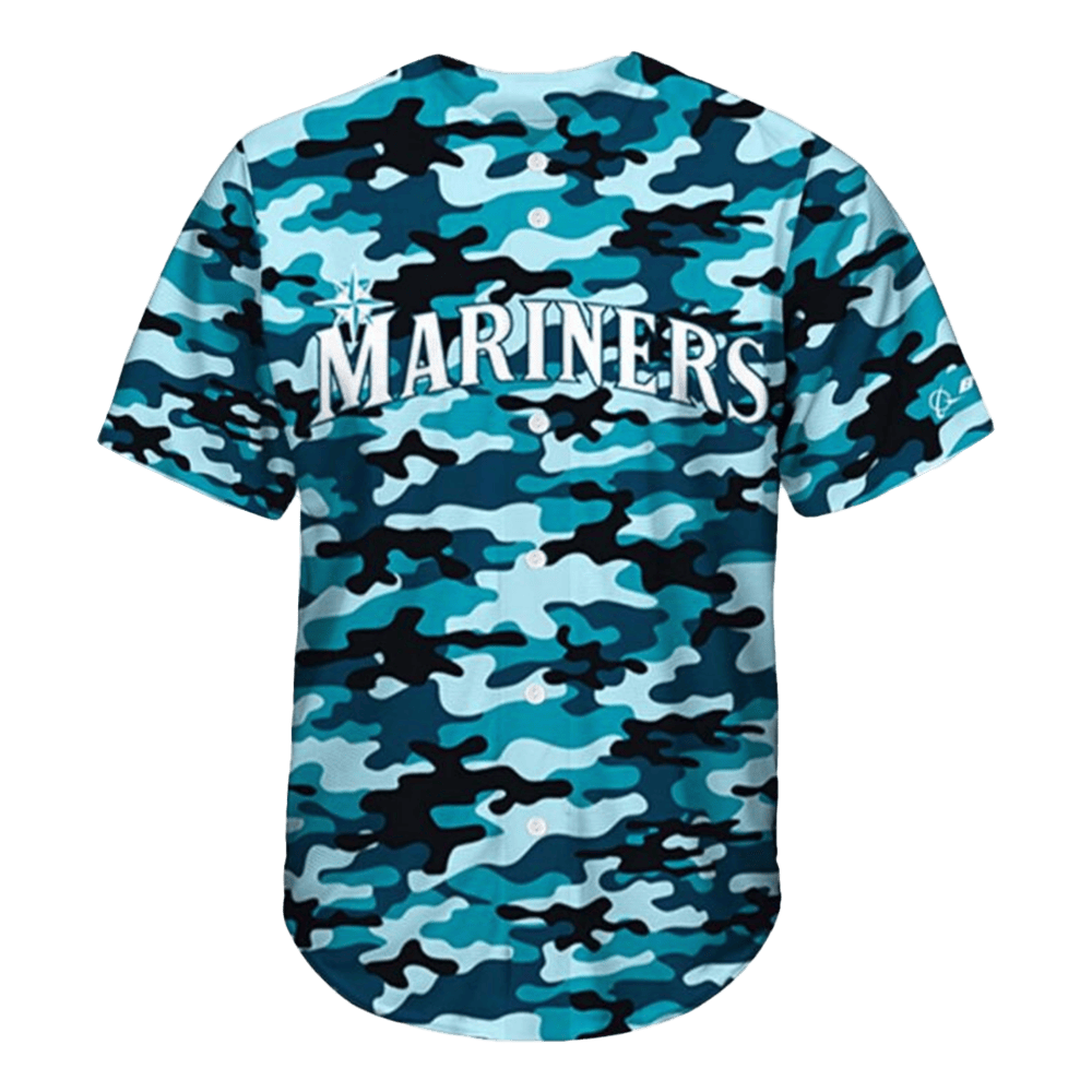 2025 Mariners Armed Forces Night Camo Jersey Seattle Mariners Merch Dad Fathers Day Gifts