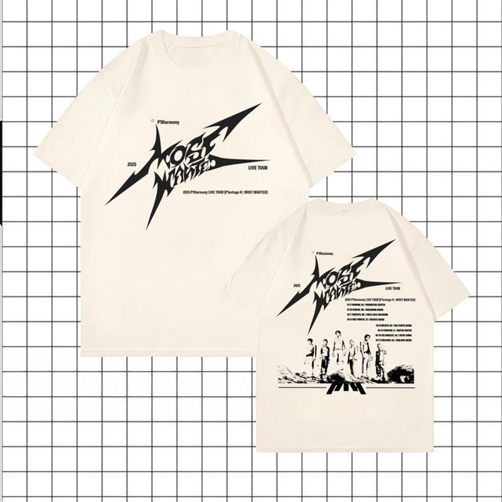 2025 P1Harmony Live Tour P1ustage H Most Wanted Shirt P1Harmony Duh Shirt P1ustage H Most Merch