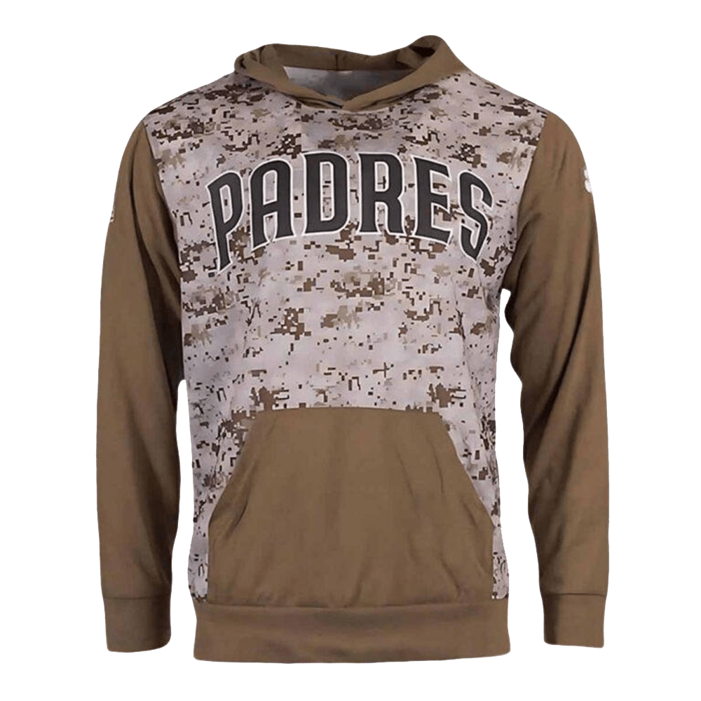 2025 Padres Military Hoodie San Diego Padres Merch Stepdad Gifts For Father's Day