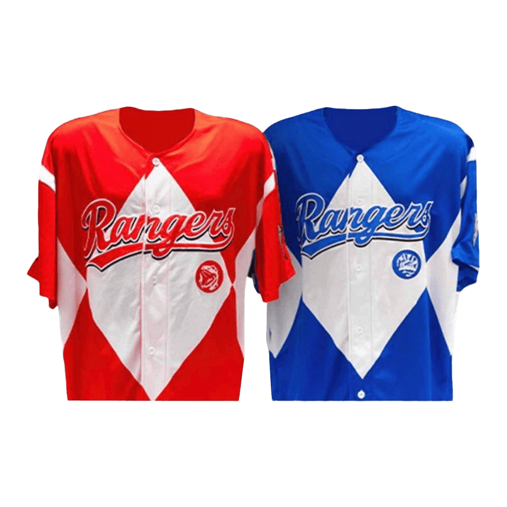2025 Rangers Power Rangers Night Jersey Rangers Merch Gift Ideas For Baseball Fans