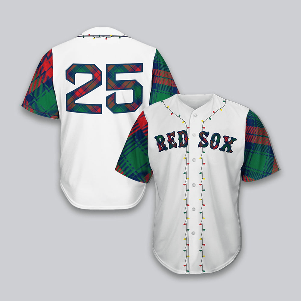 2025 Red Sox Christmas In July Jersey Giveaway Boston Red Sox Merch Baseball Team Gift Ideas