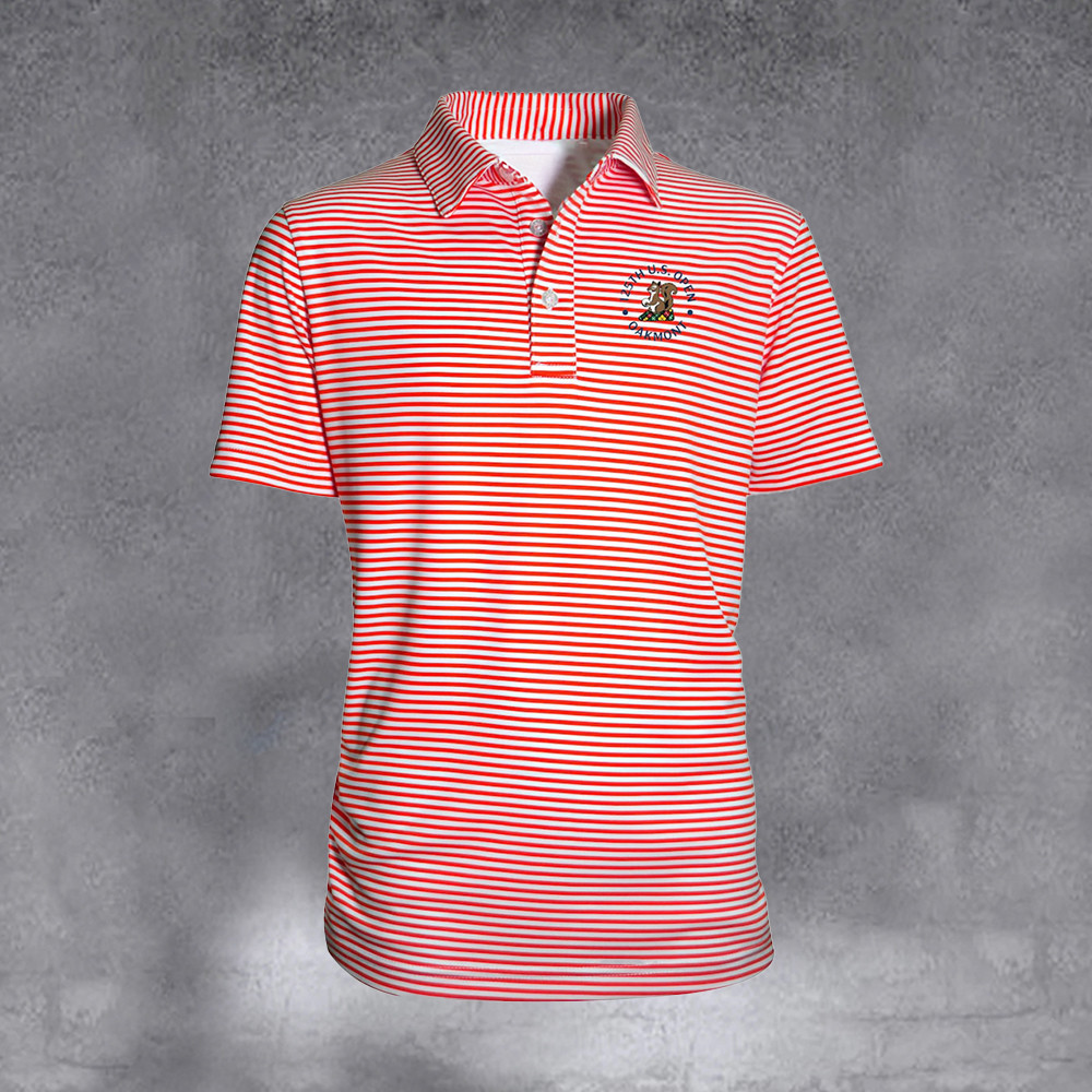 2025 U.S. Open Garb Red Carson Stripe Polo Gifts For Golf Mom