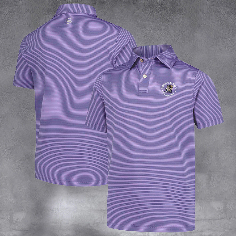 2025 U.S. Open Peter Millar Purple Grove Performance Jersey Polo Best Gifts For Golf Lovers