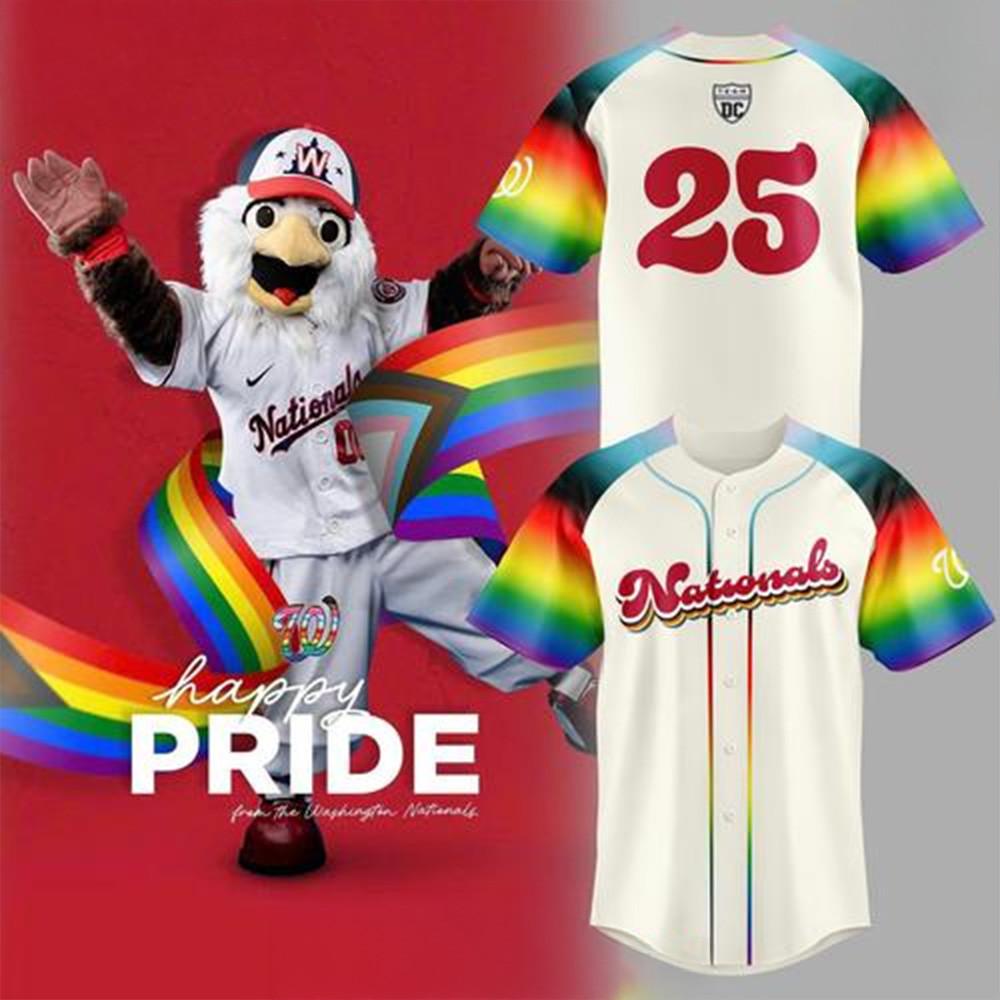 2025 Washington Nationals Pride Celebration Baseball Jersey Washington Nationals Merch