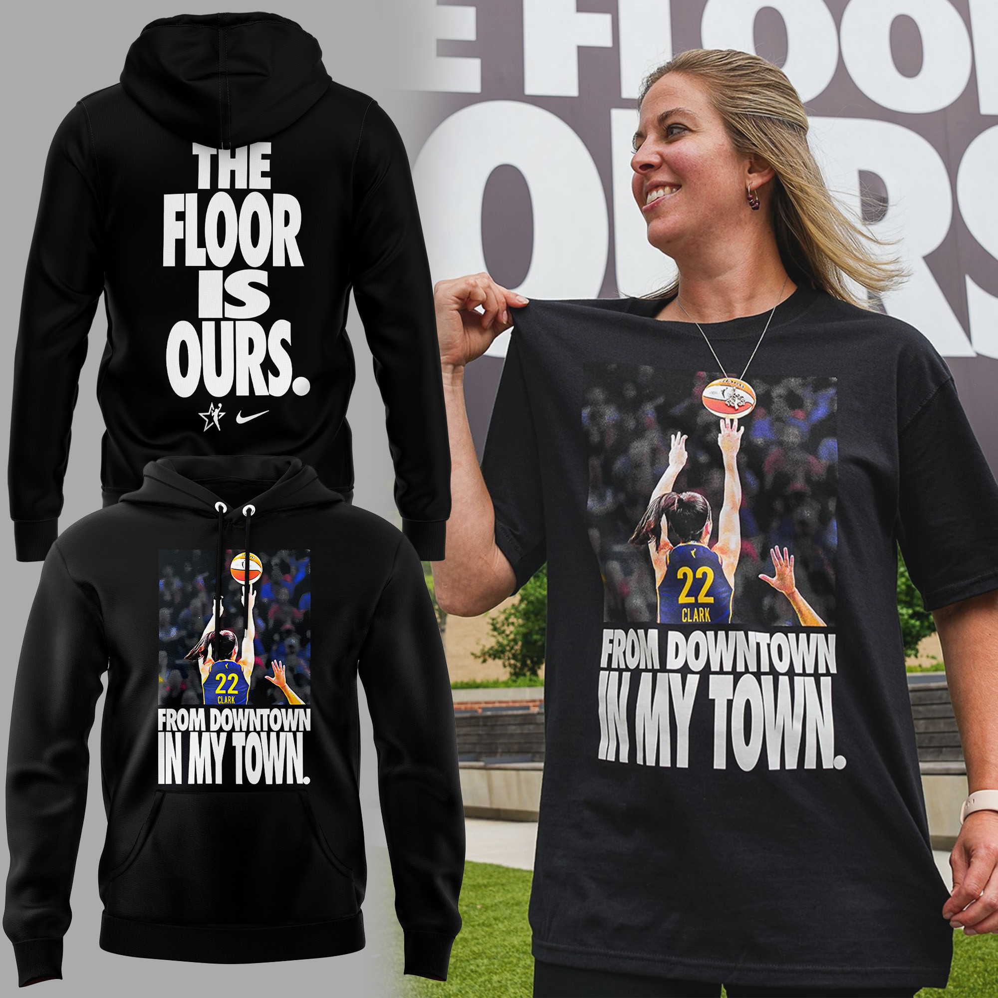 2025 Wnba Allstar Indy Caitlin Clark From My Downtown Hoodie Gifts For Basketball Fan