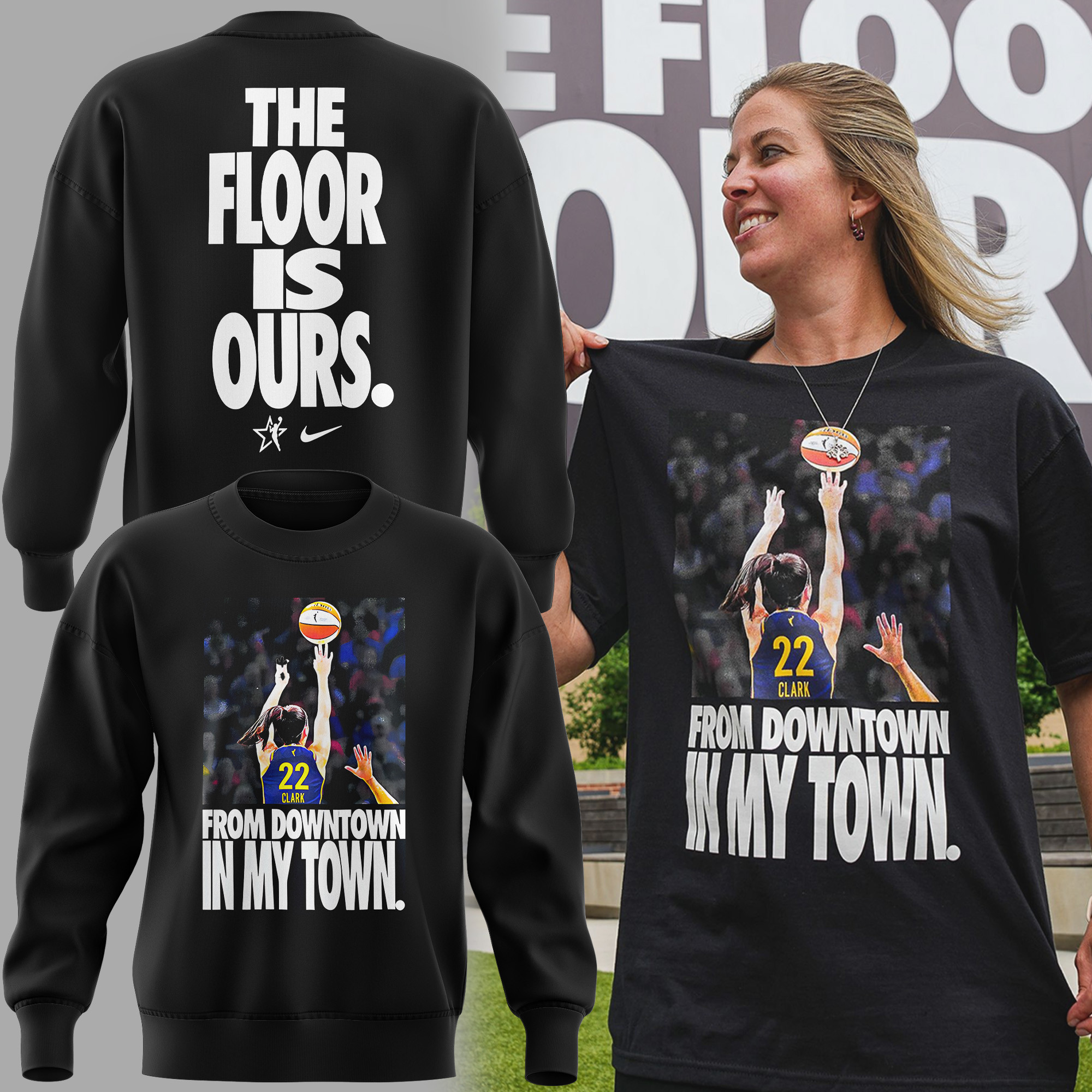 2025 Wnba Allstar Indy Caitlin Clark From My Downtown Sweatshirt Gifts For Basketball Fan
