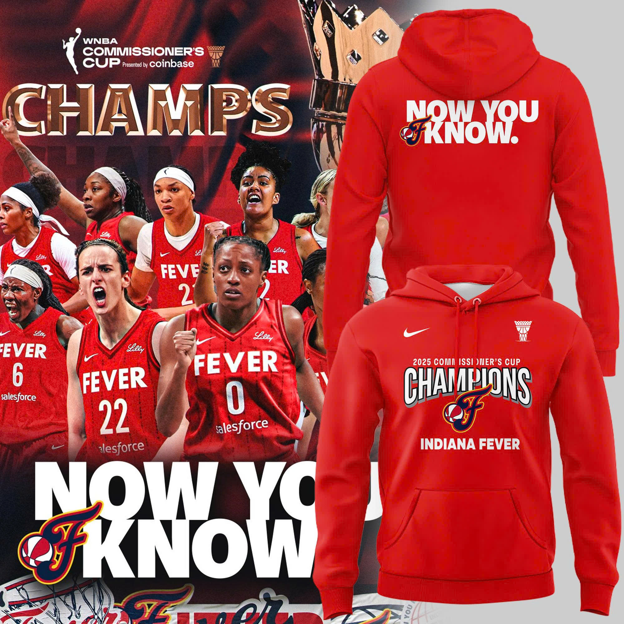 2025 Wnba Commissioners Cup Champions Hoodie Great Gifts For Basketball Fans