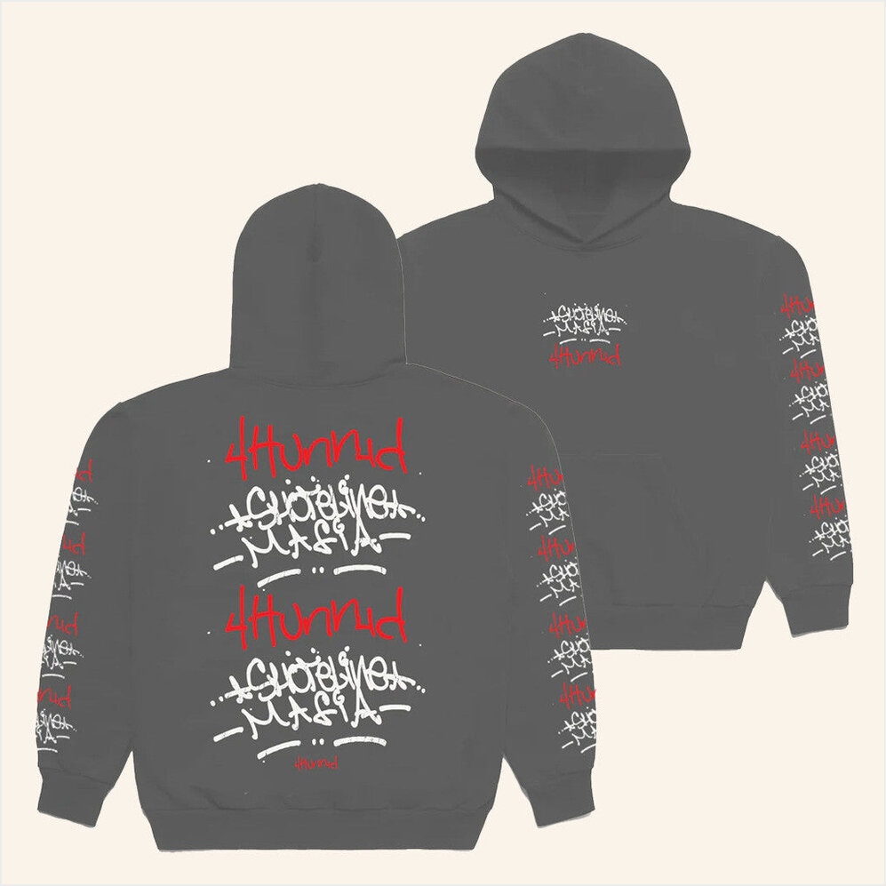 4Hunnid X Shoreline Mafia Tagger Hoodie 4Hunnid Merch Birthday Gifts For Him Gifts For Besties