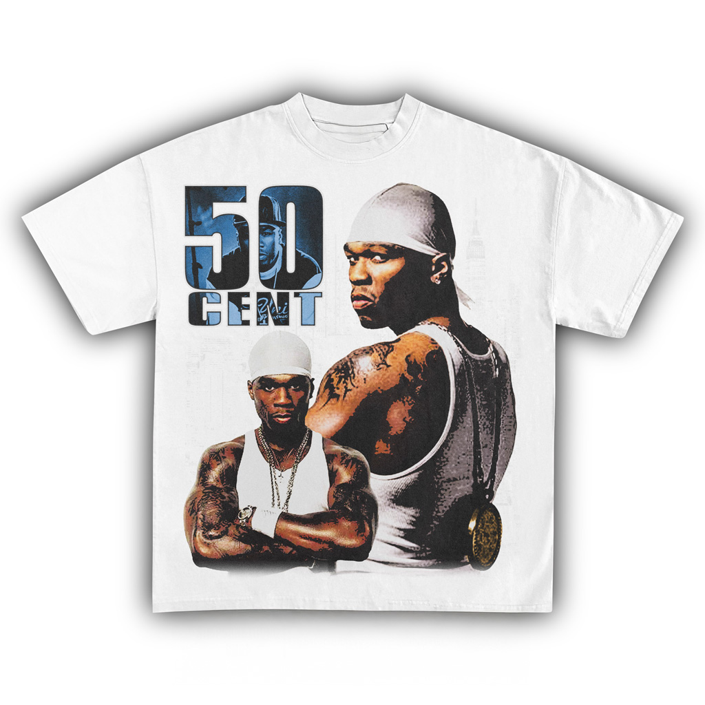 50 Cent White T-Shirt 50 Cent Merch Birthday Gifts For Music Lovers