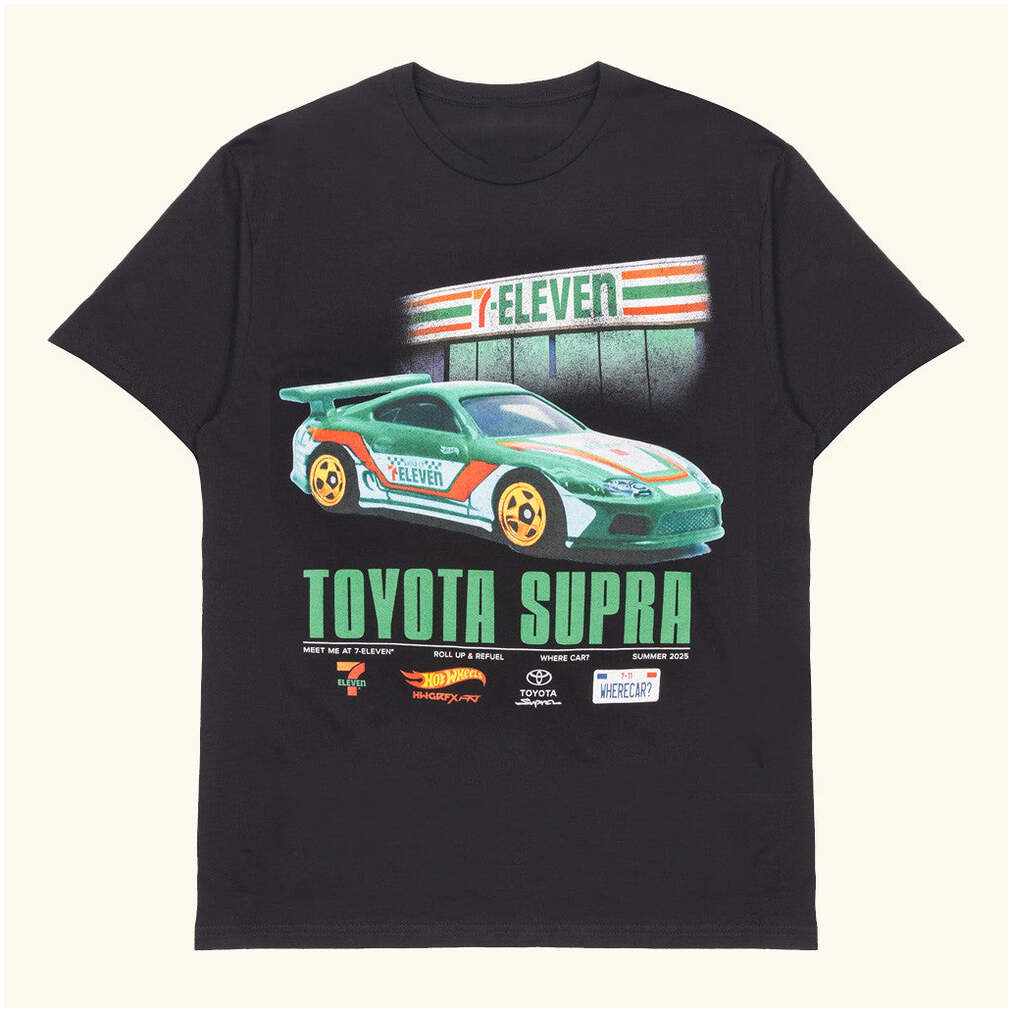 7 Collection Merch 7-Eleven X Hot Wheels Toyota Supra T-Shirt Gift Ideas For Him Gifts For BFF