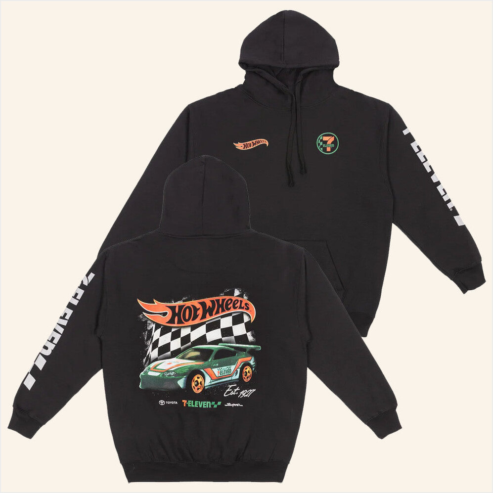 7-Eleven X Hot Wheels Checker Hoodie 7 Collection Merch Birthday Gift Ideas For Husband