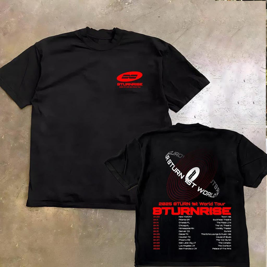 8Turn 1st World Tour T-Shirt 8Turn Kpop Shirt 8Turnrise Merch 2025 8Turn World Tour Clothing