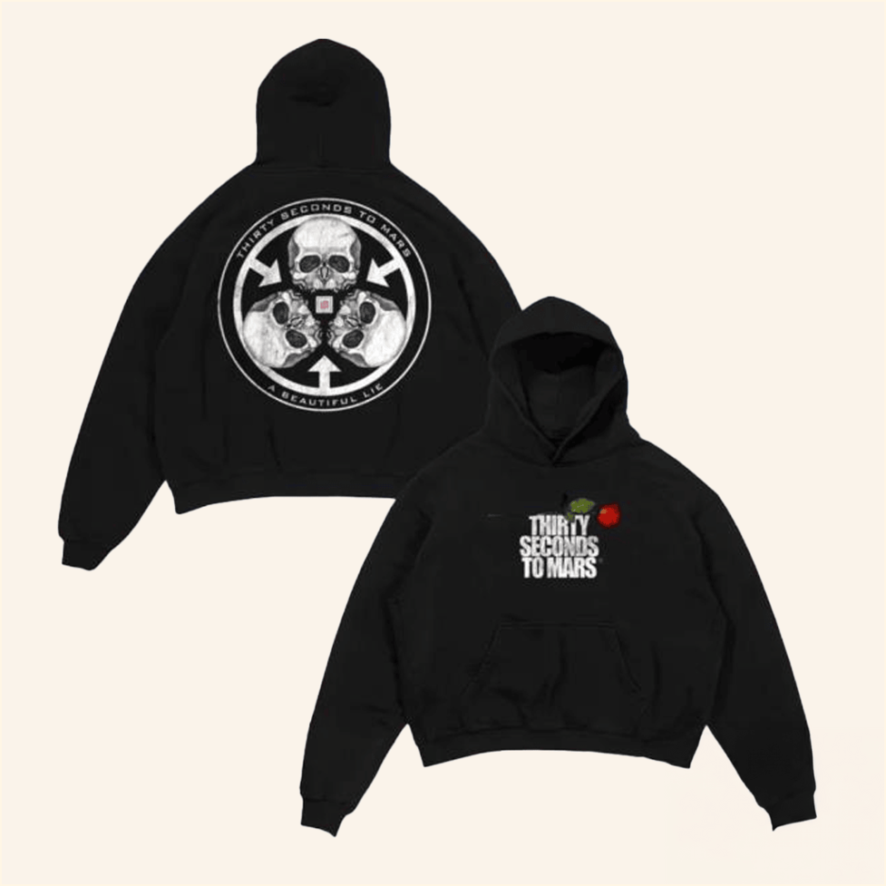 A Beautiful Lie 20Th Anniversary Rose Hoodie Thirty Seconds To Mars Merch Him Birthday Gifts